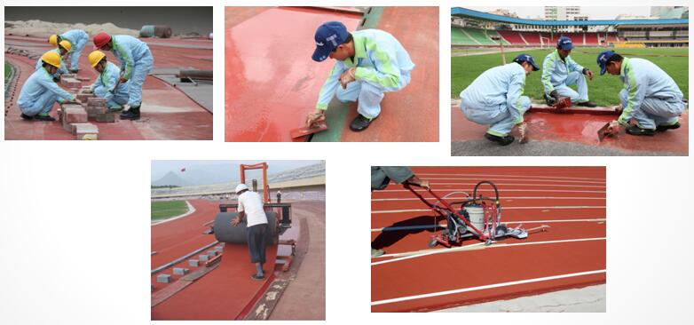 橡膠跑道的施工工藝說明